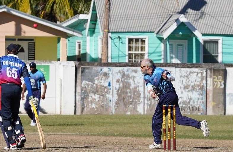 John Butterworth bowling in Barbados