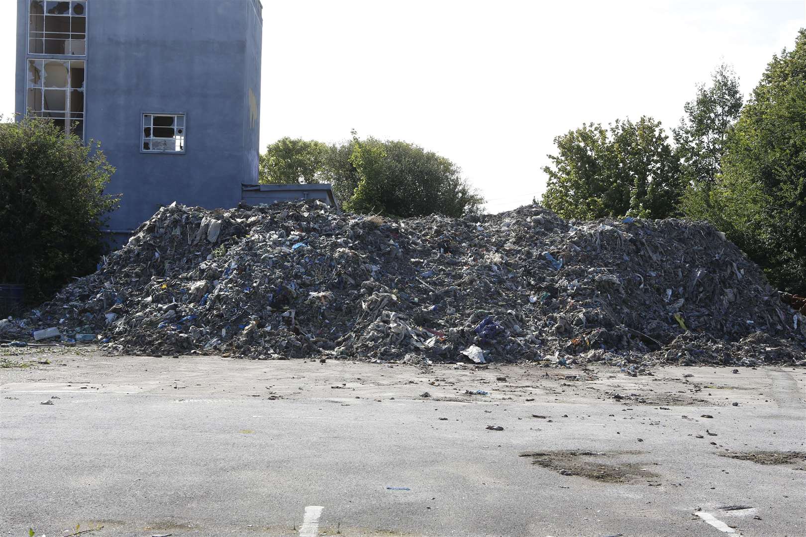 One year on since huge fire at Westwood Cross, clear-up is still to take place. Picture: Andy Jones