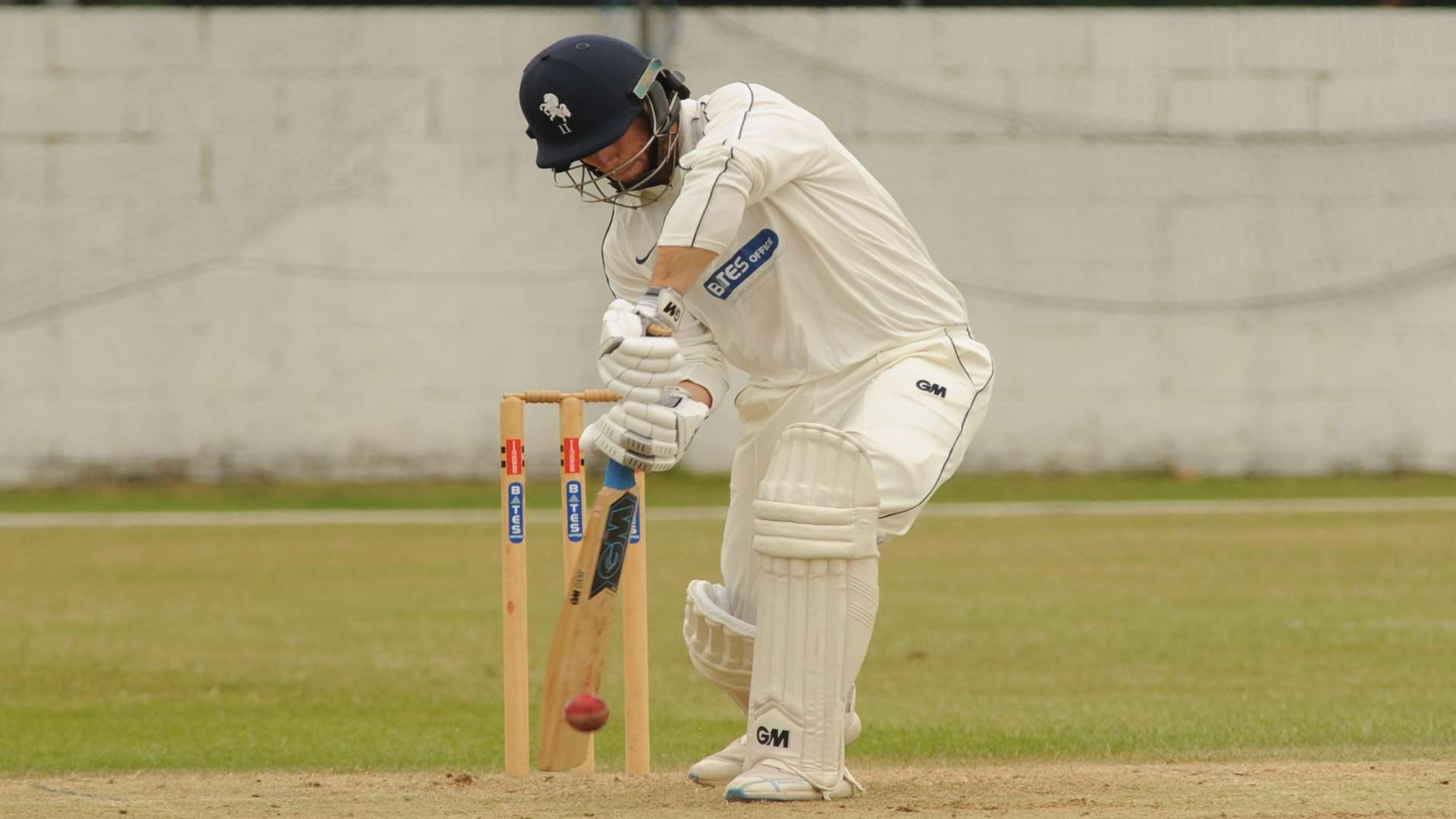 Sean Dickson builds up the runs for Lordswood against Tunbridge Wells Picture: Steve Crispe