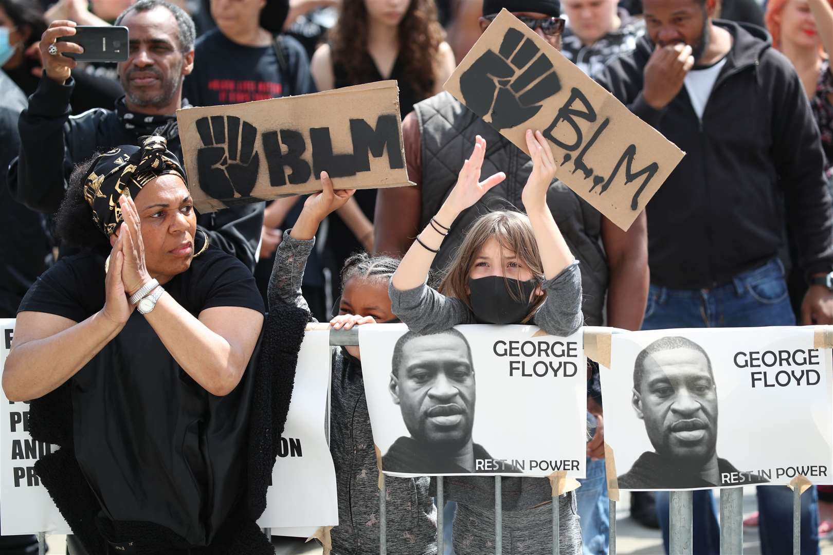 Black Lives Matter protesters (Danny Lawson/PA)