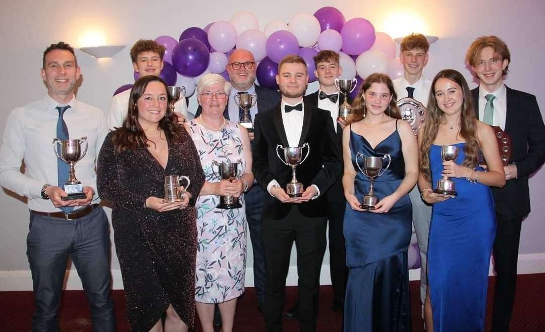 Right: Trophy winners at Gillingham Anchorians Hockey Club’s annual awards