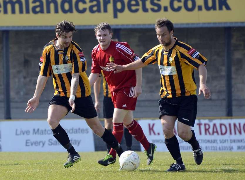 Folkestone break forward against Merstham Picture: Paul Amos