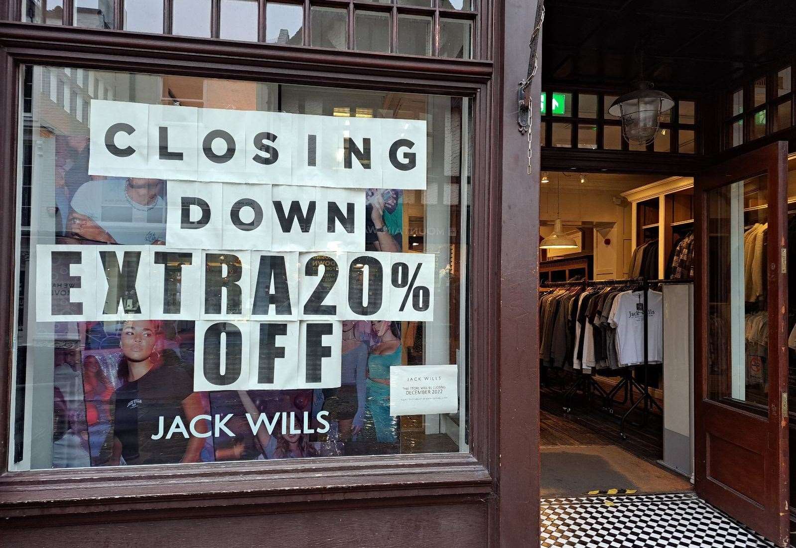 Jack Wills store in Canterbury to close down in December