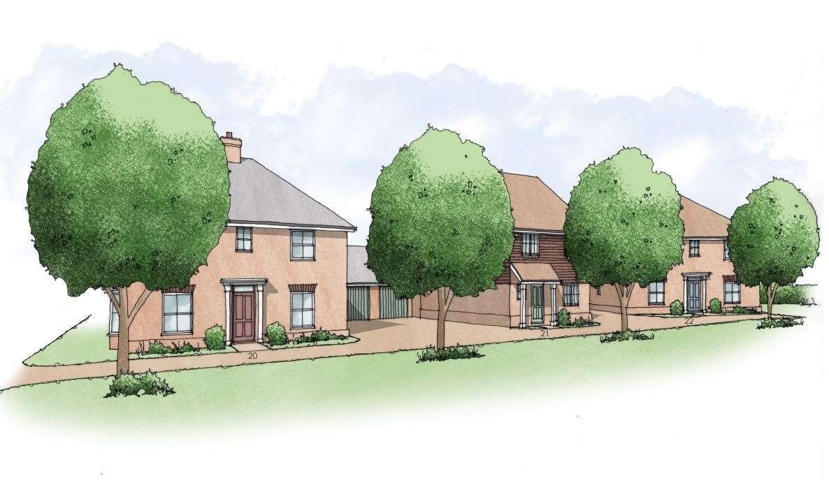 An artists impression of the proposed homes in Dover Road, Sandwich Picture: Westerhill Homes via DDC Planning Portal
