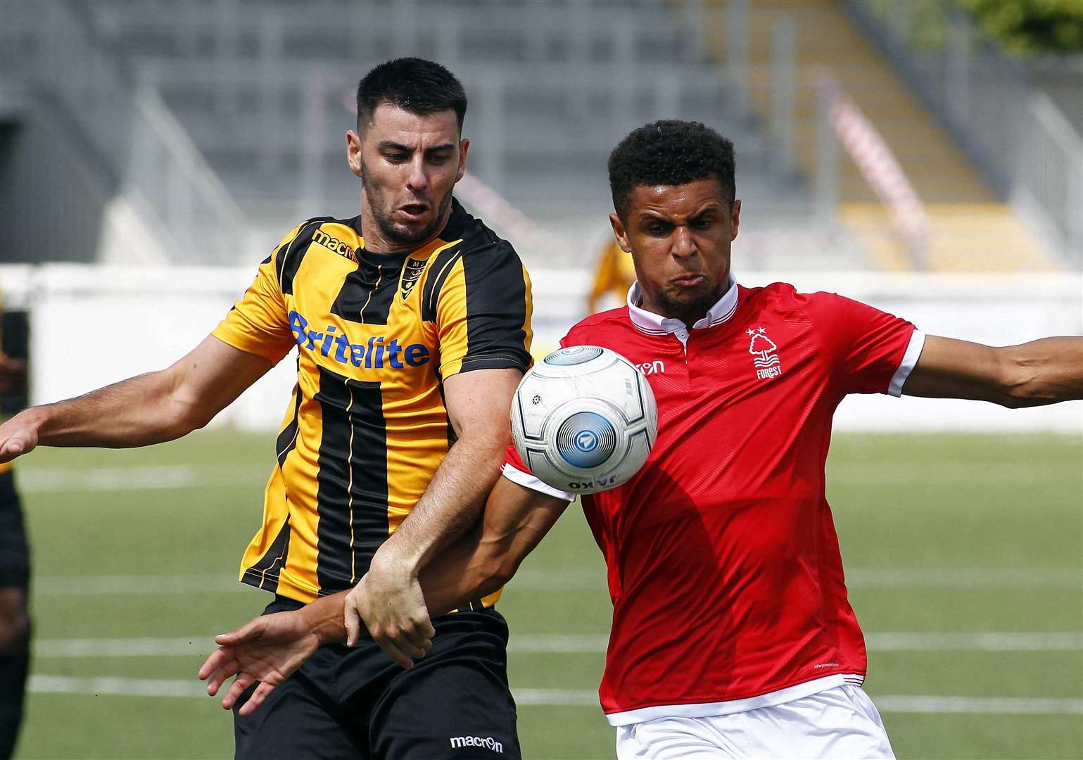 Joe Quigley in pre-season action for the Stones against Nottingham Forest Picture: Sean Aidan