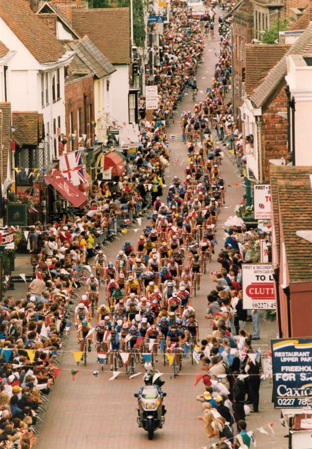 Tour de France riders brought out the crowds in Canterbury in 1994