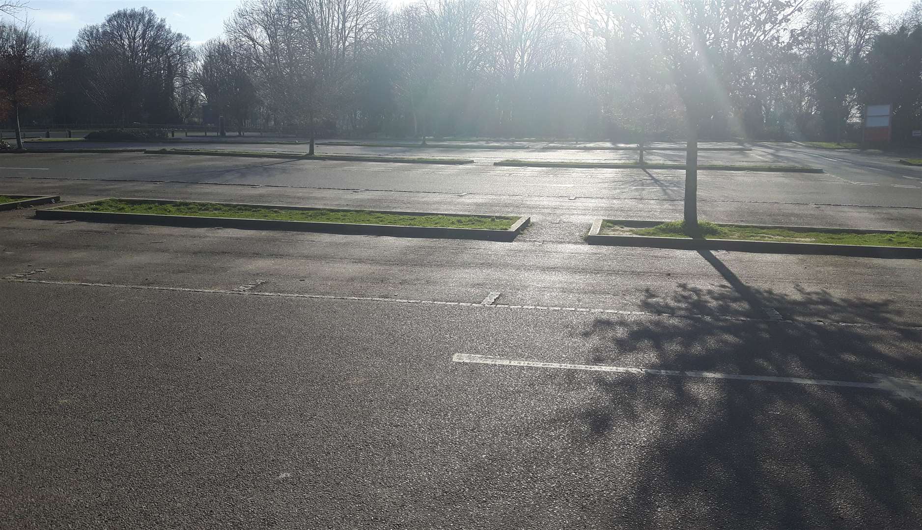 The car park at Mote Park in Maidstone