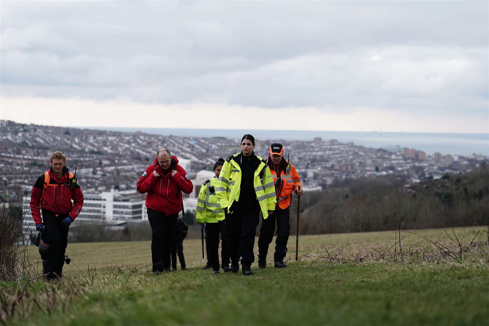 Search teams have been scouring a 90-mile square area of the Sussex countryside (Jordan Pettitt/PA)