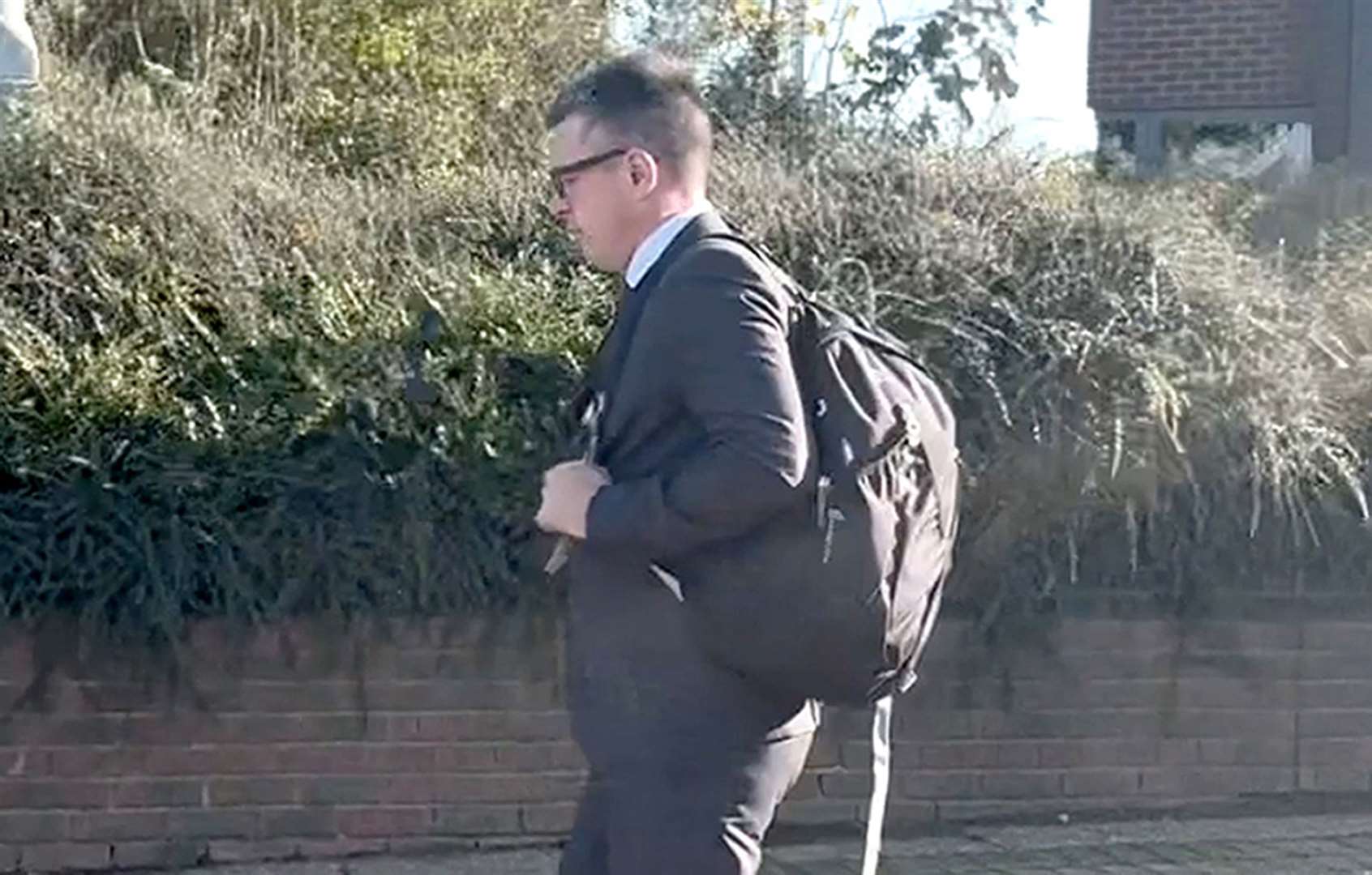 Christopher Bell leaving court after a previous hearing (Tom Wilkinson/PA)