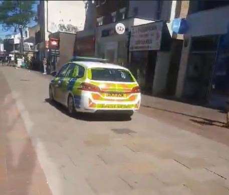 Police respond to an incident in Chatham High Street