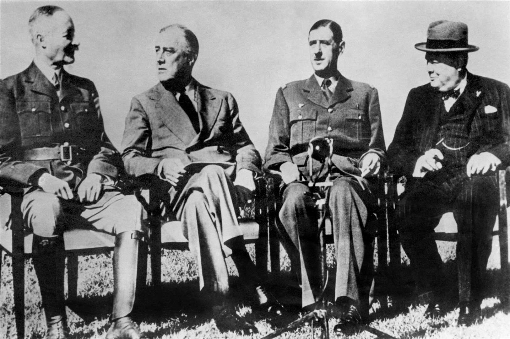 Allied wartime leaders including Winston Churchill and Franklin D Roosevelt meet in Casablanca (Archive/PA)