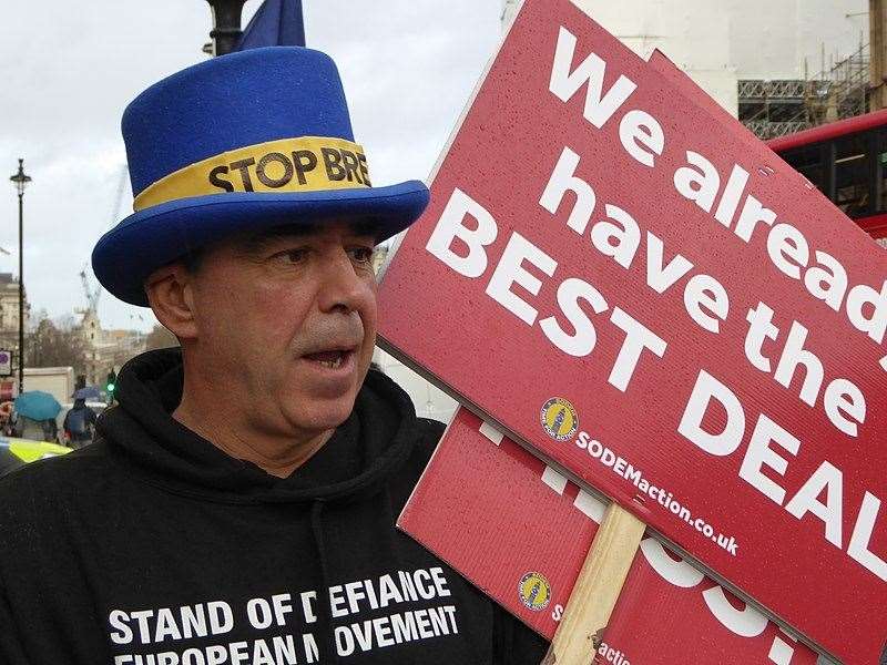 Remain campaigner Steve Bray spoke to KentOnline earlier, calling MP Damian Green "nasty". Picture: SODEM Action