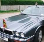 The old Jaguar with flag and insignia. Picture: Maidstone council