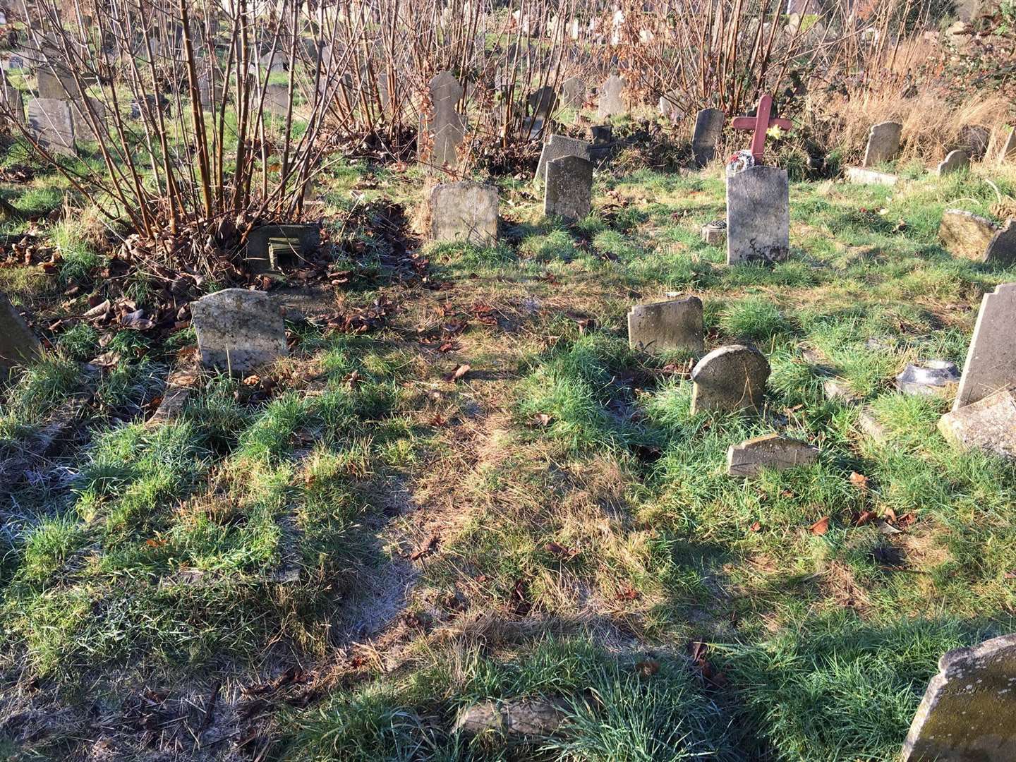 Public grave at Manor Park Cemetery where Sarah Dearman was buried in 1945 (Family handout/PA)