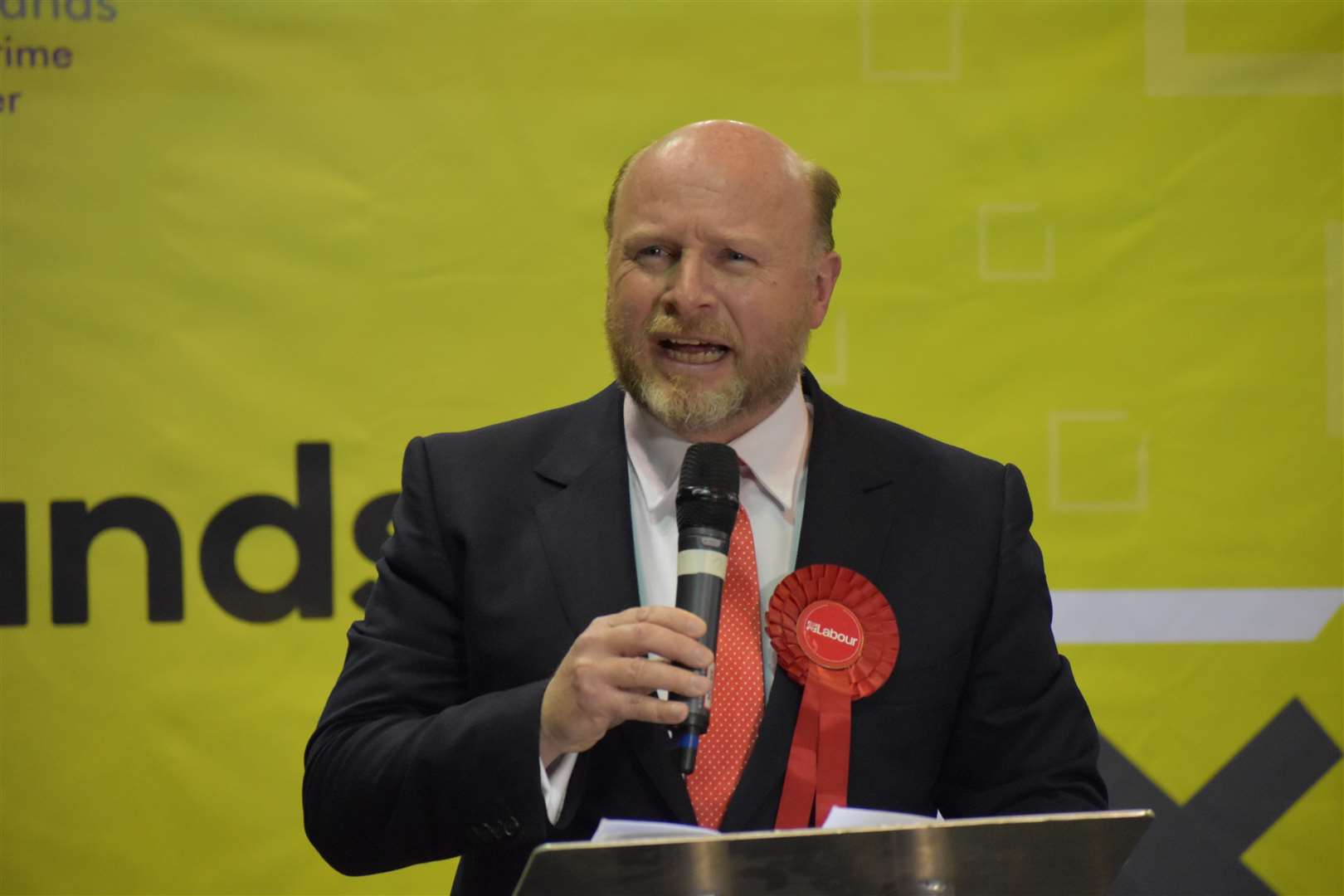 Defeated Labour candidate Liam Byrne speaking at the count in Birmingham (Matthew Cooper/PA)