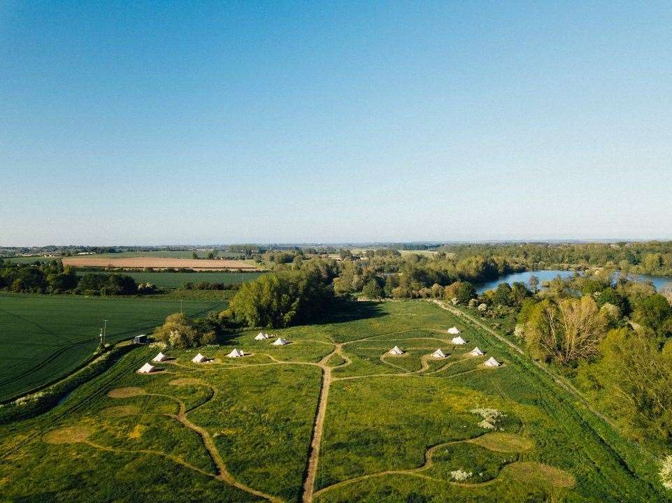 The glamping site in Wickhambreaux