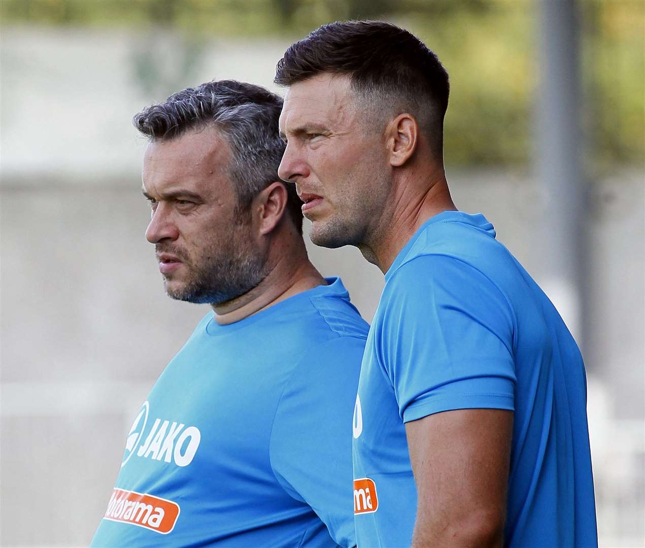 Dartford joint-managers Jamie Coyle and Adam Flanagan. Picture: Sean Aidan FM16084797