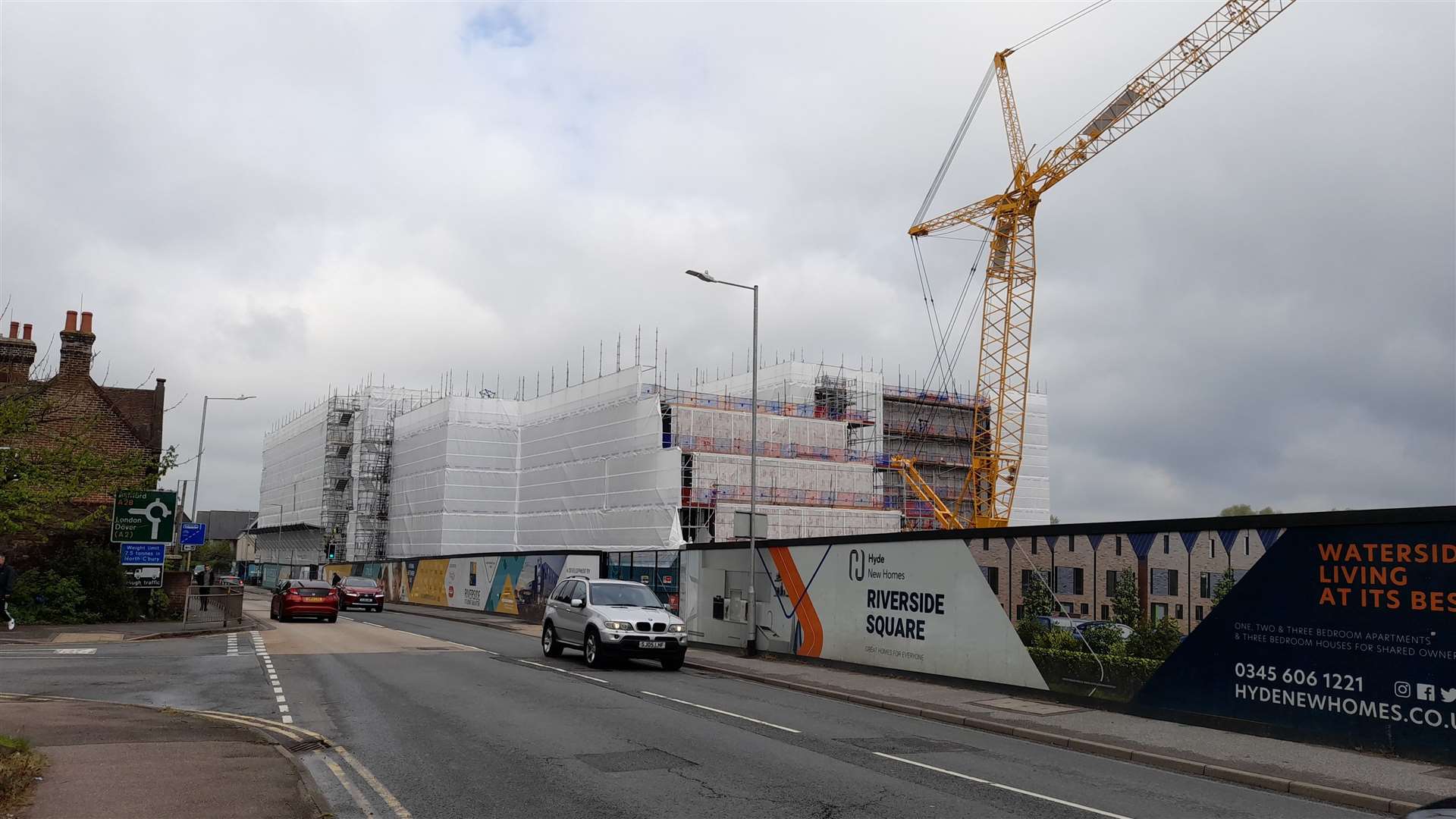 The Kingsmead development, as seen from Sturry Road, is taking shape