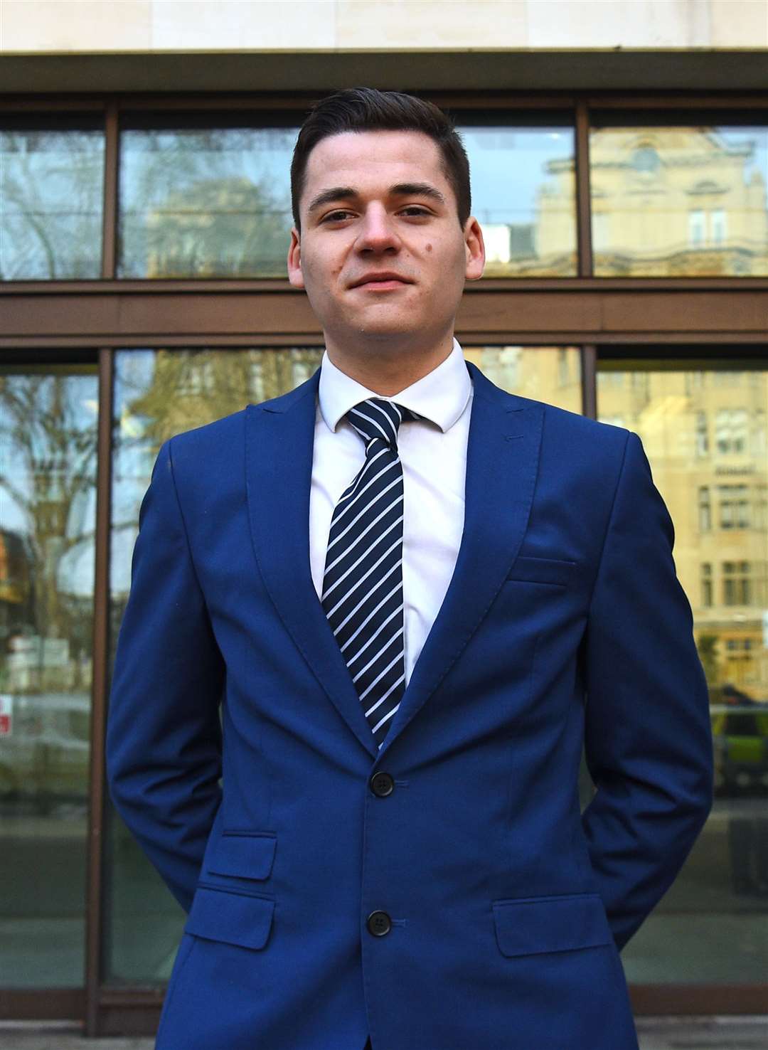 Sam Newey outside at Westminster Magistrates’ Court, London, at an earlier hearing (Kirsty O’Connor/PA)