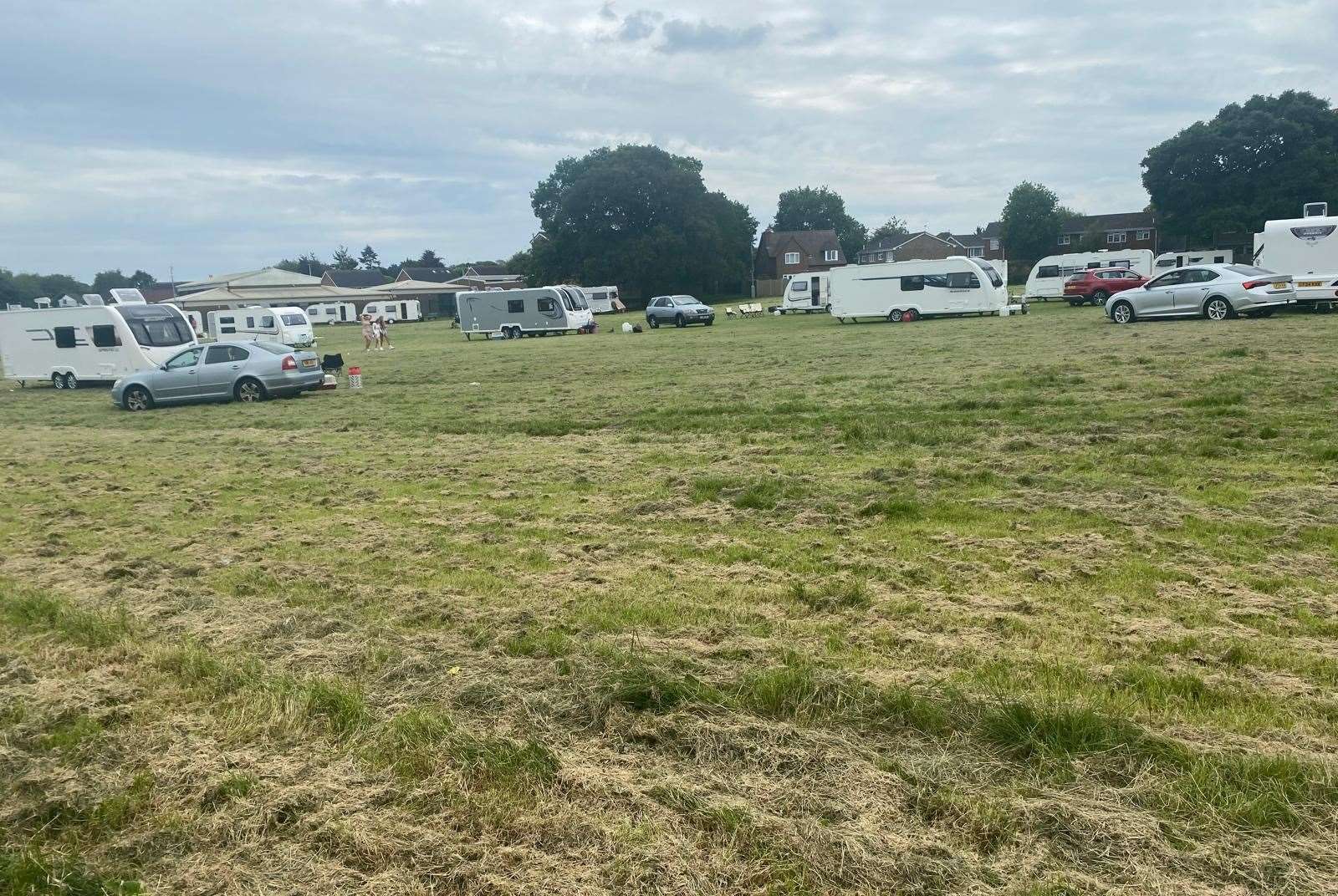 Travellers appeared on Hook Meadow playing fields three times in six weeks last summer