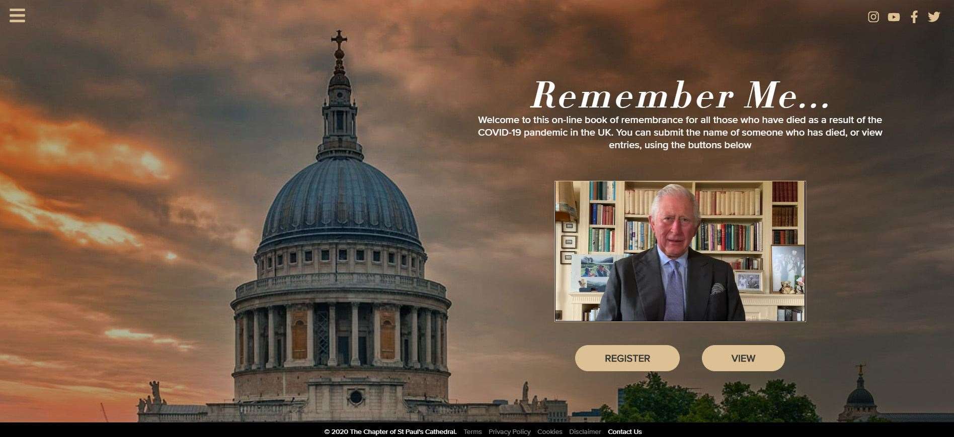 Screengrab from the website of the Remember Me initiative (St Paul’s Cathedral/PA)