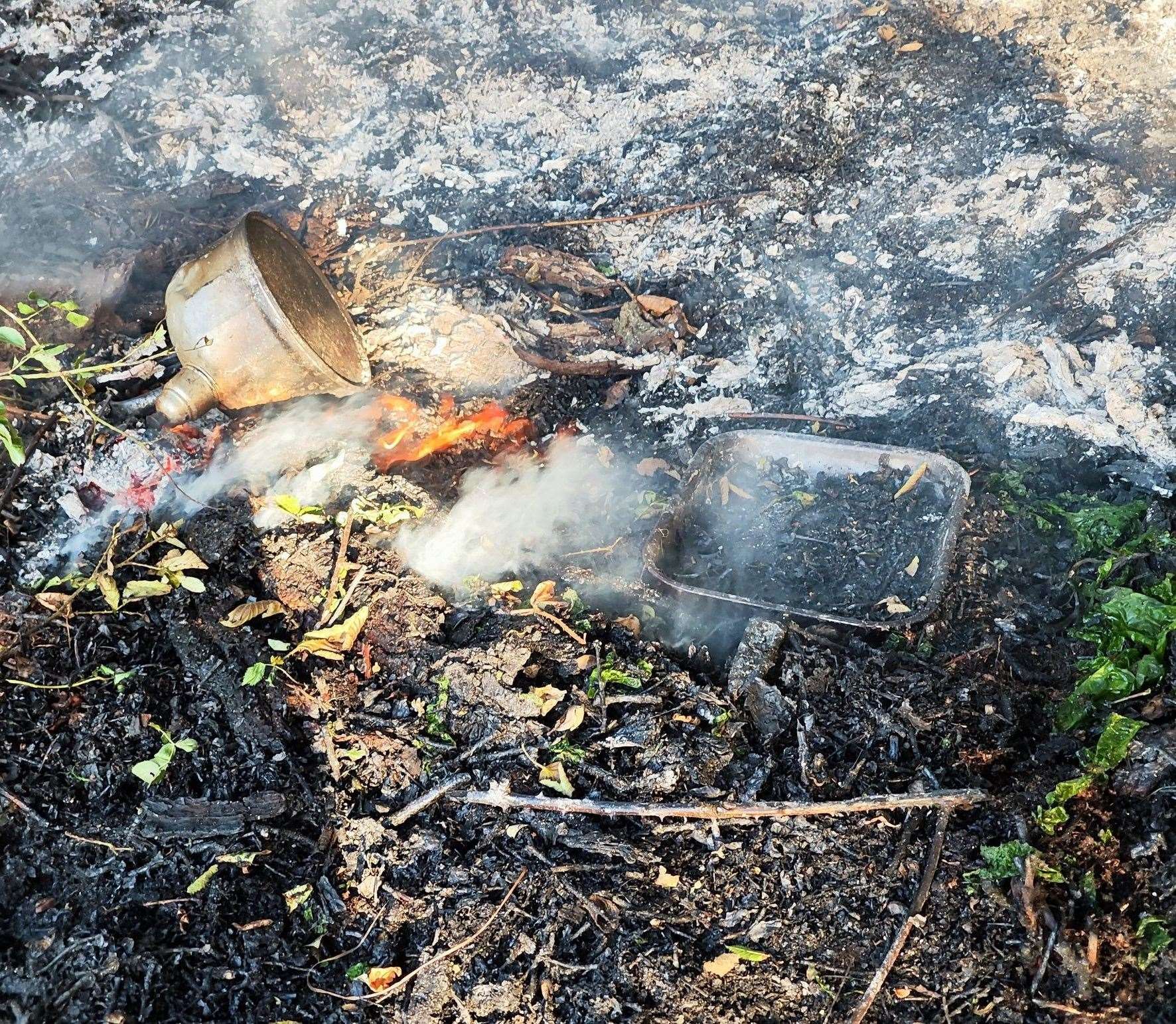 Disposable barbecues have led to some fires. (Photo: Hampshire & Isle of Wight Fire and Rescue Service)