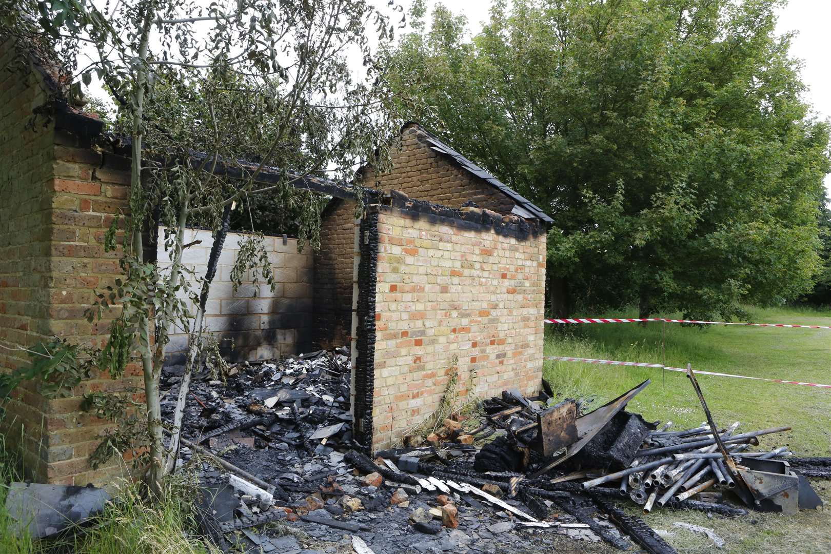 The roof of the hut has been completely destroyed Picture: Andy Jones (12563638)