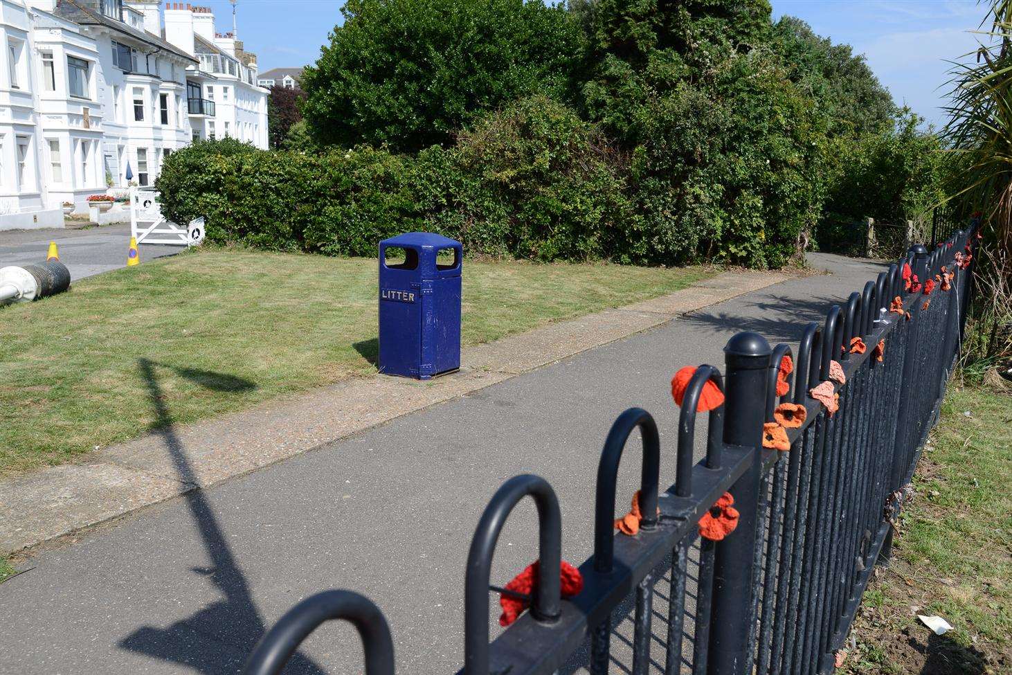 Benches have been removed from the top of the Road of Remembrance of anti-social behaviour fears