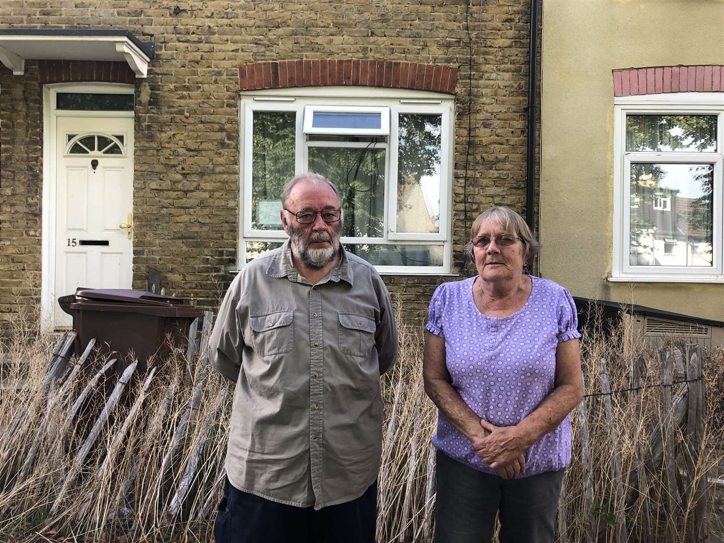 From left: Mick Jones and Janet Russell are concerned about the welfare of the cat