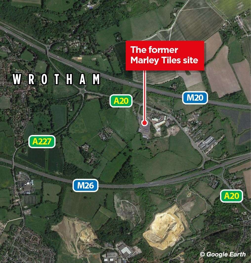 The site proposed for development in Wrotham