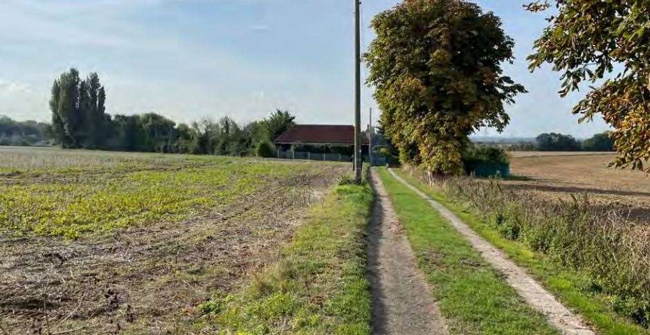 The farmland near Monkton Road, Minster, where developments want to build 95 homes. Picture: Turner Jackson Day Associates