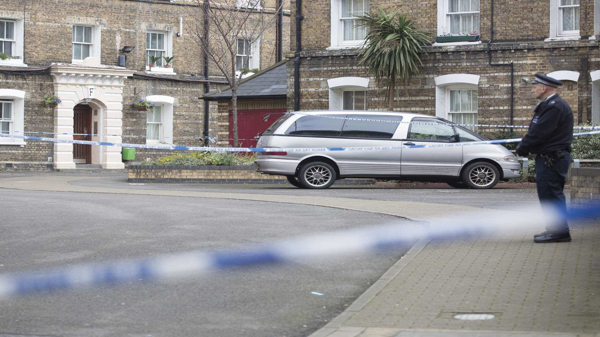 Parts of the Southwark estate where human remains were found. Picture: SWNS