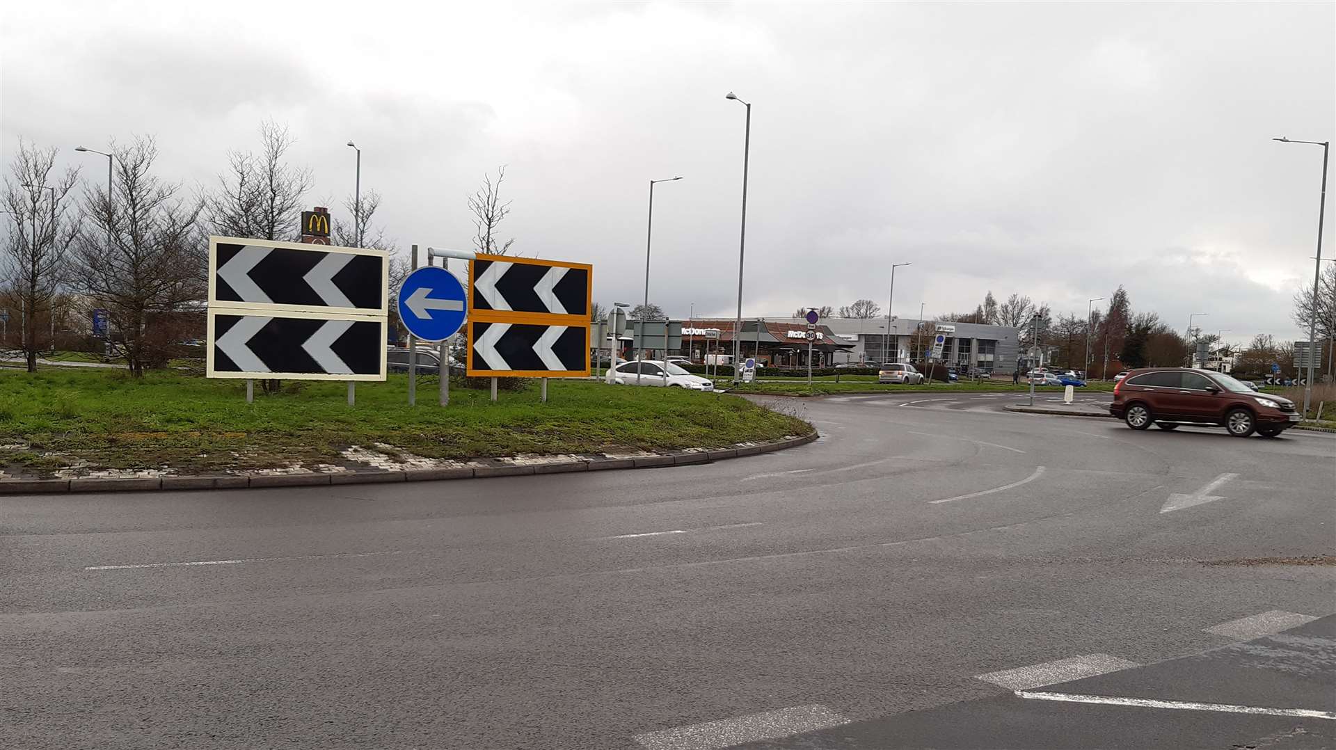 How the roundabout used to look on the A2070