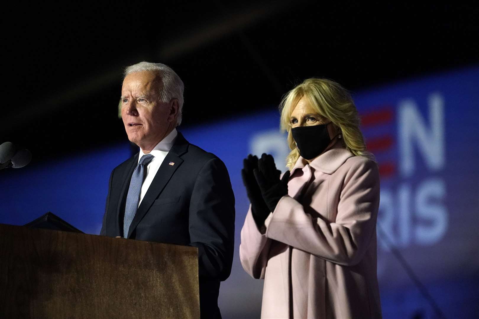 Joe Biden and Jill Biden on November 4 (Andrew Harnik/AP)