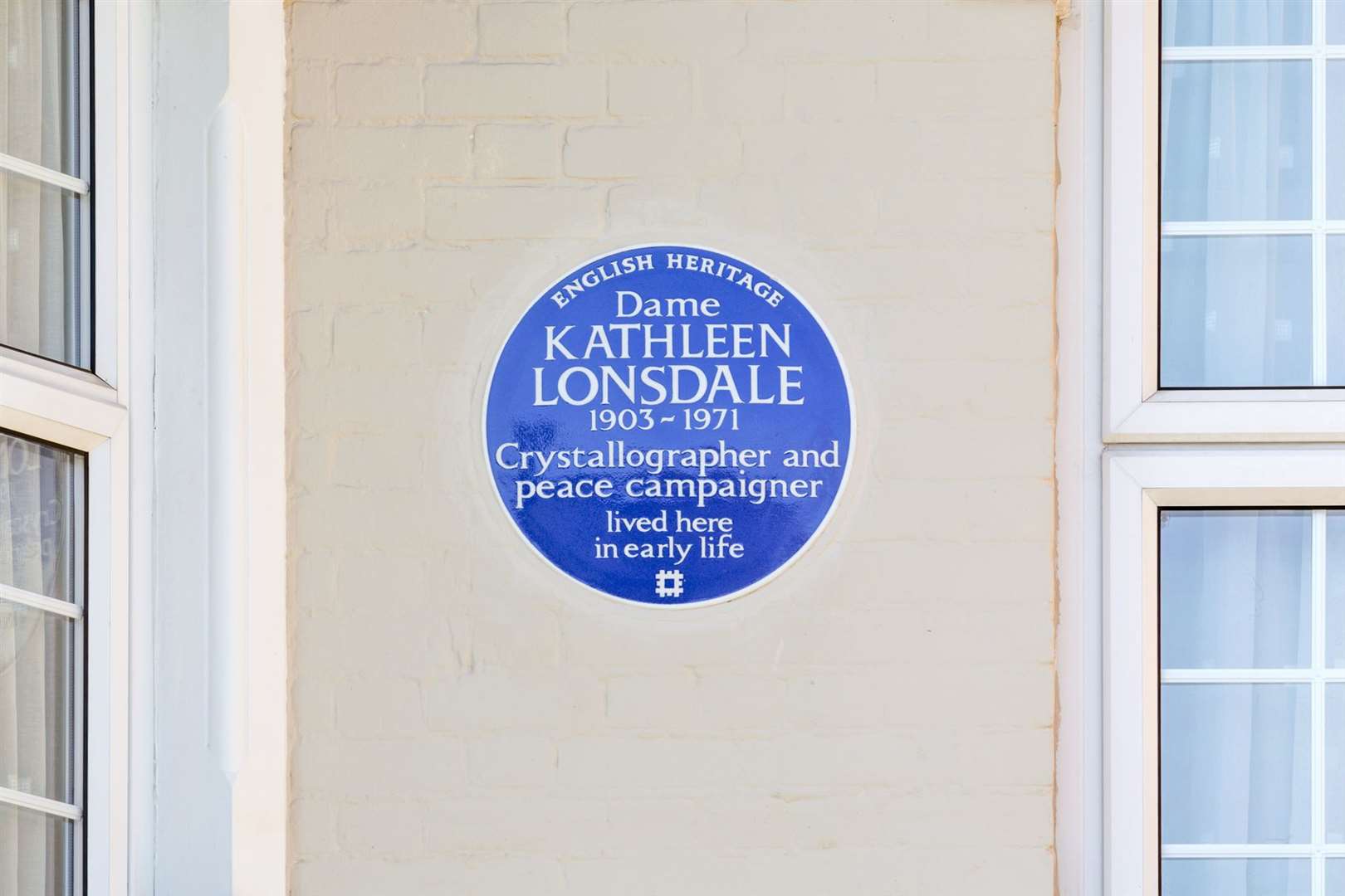 Kathleen Lonsdale’s plaque will be unveiled 50 years after he death. English Heritage