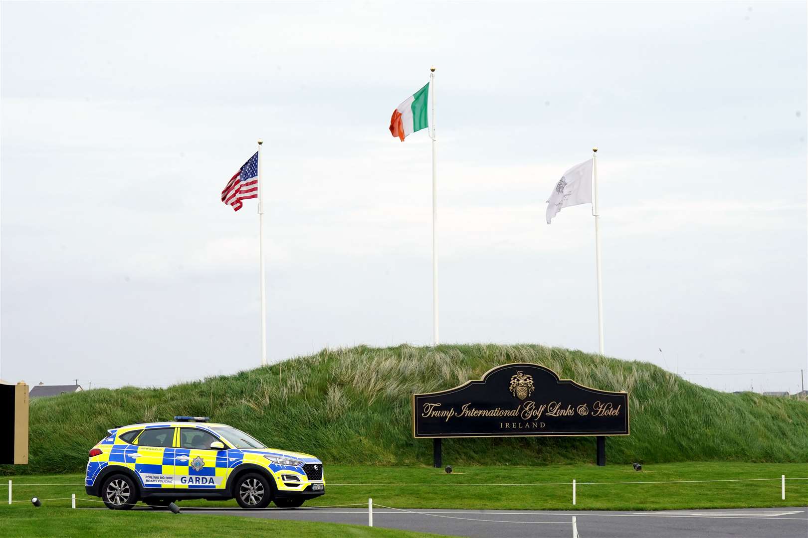 Gardai outside Trump International Golf Links & Hotel in Doonbeg (Niall Carson/PA)