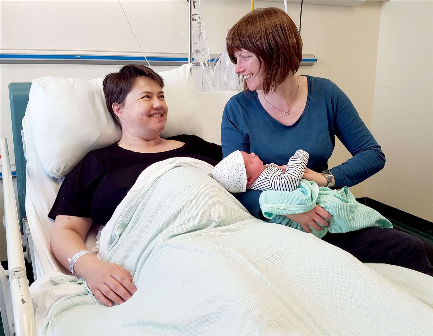 Ruth Davidson (left) and her partner Jen Wilson became parents in October 2018 (Scottish Conservatives/PA)