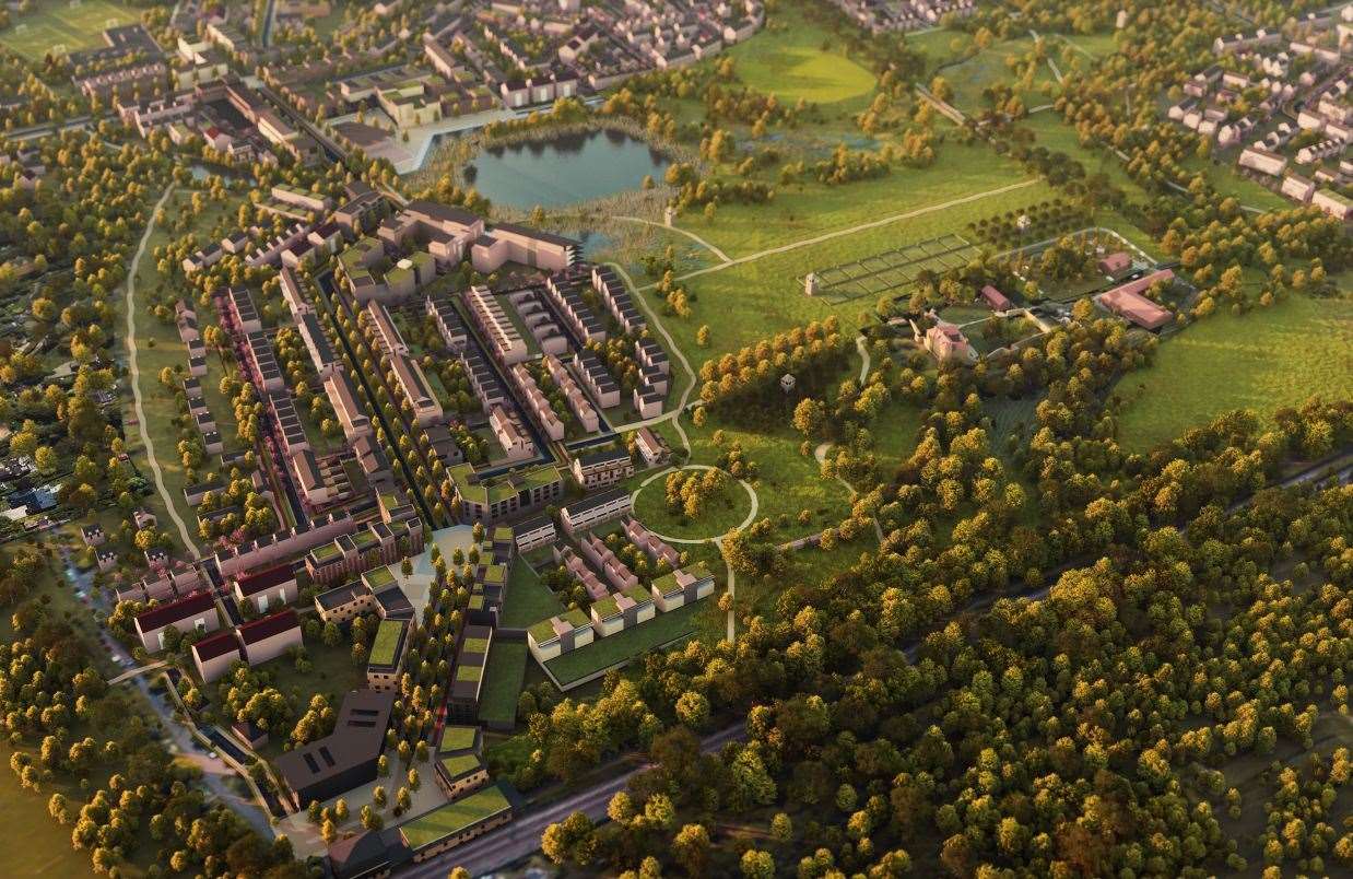 Developers are planning to build 10,000 homes at Otterpool Park. Picture: Otterpool Park LLP