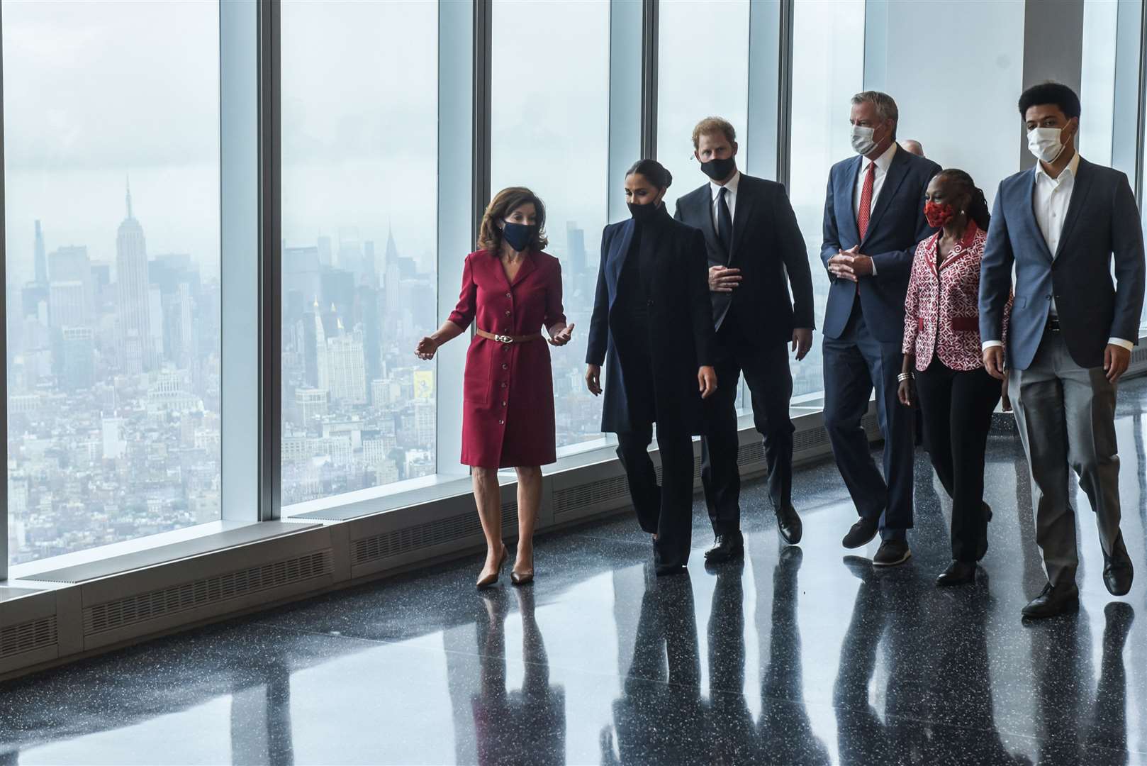 Harry and Meghan at the One World Observatory (Michael Appleton/Mayoral Photography Office/PA)