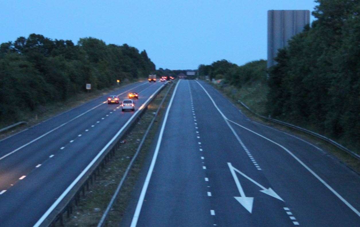 Part of the M2 is to close overnight for about three weeks. Stock picture