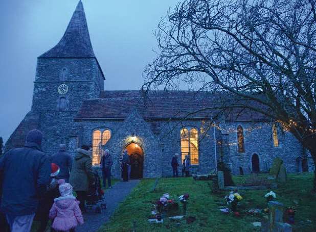 The Church of Saint Mary in the Marsh where the ashes were found