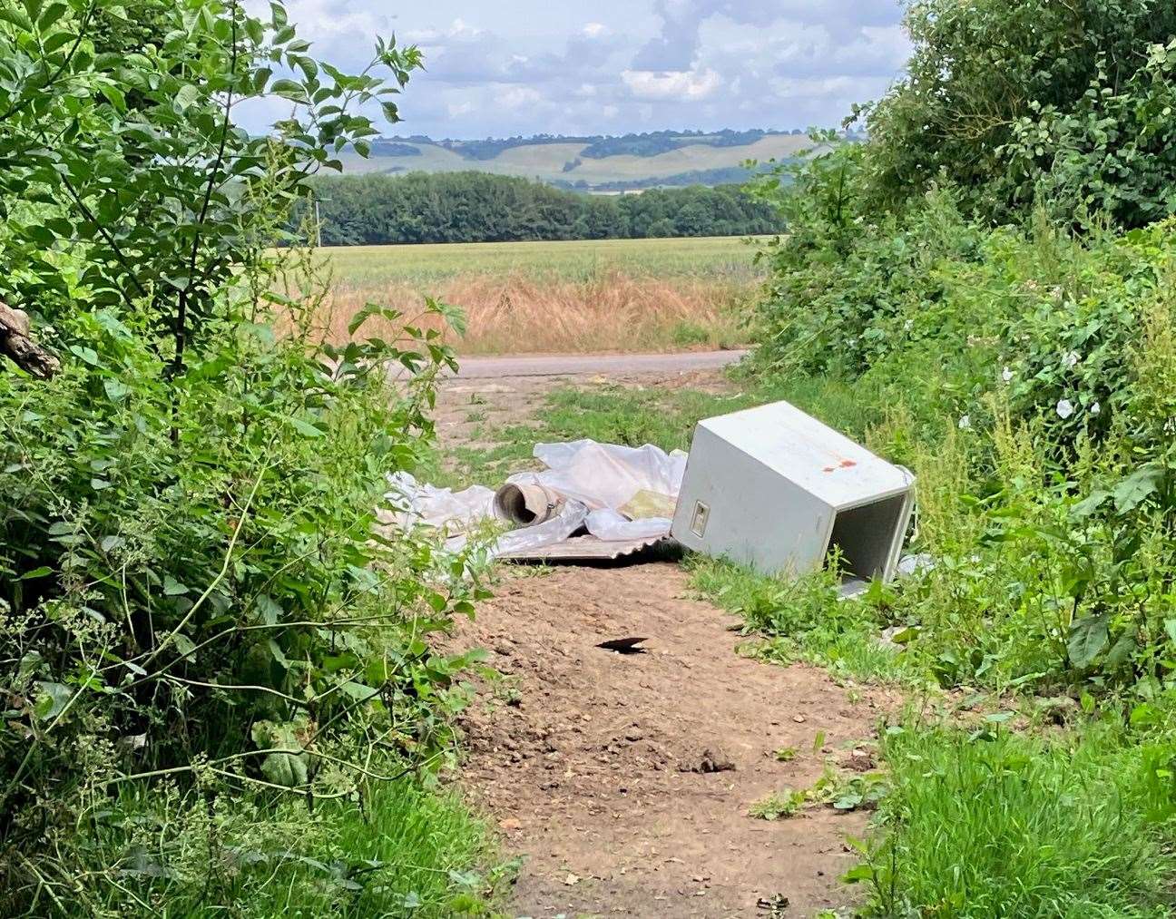 Fridges have also been dumped down Burberry Lane in Leeds