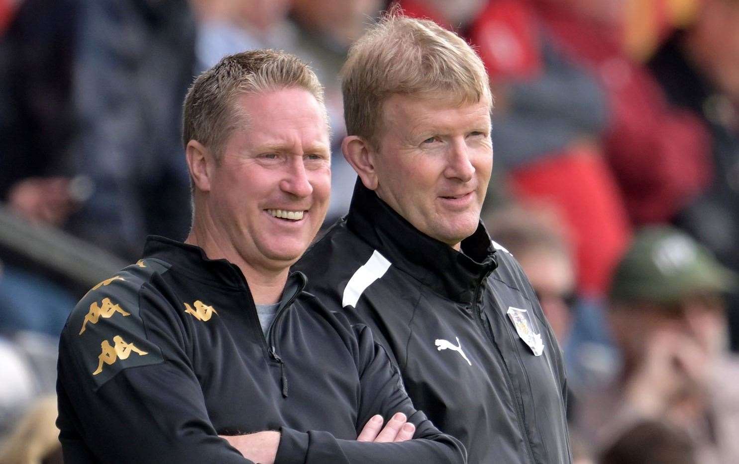 Manager Ady Pennock and Dartford no.2 Roland Edge Picture: Keith Gillard