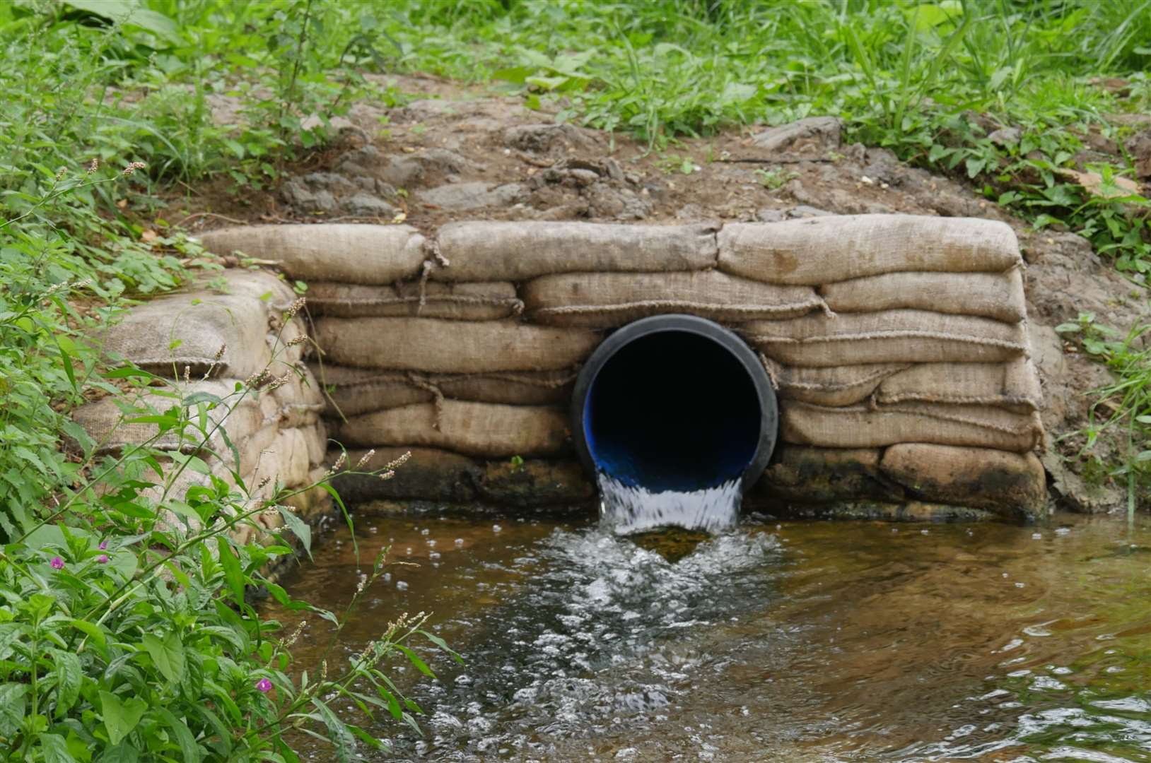 Waste water is put through a number of treatment processes before being released