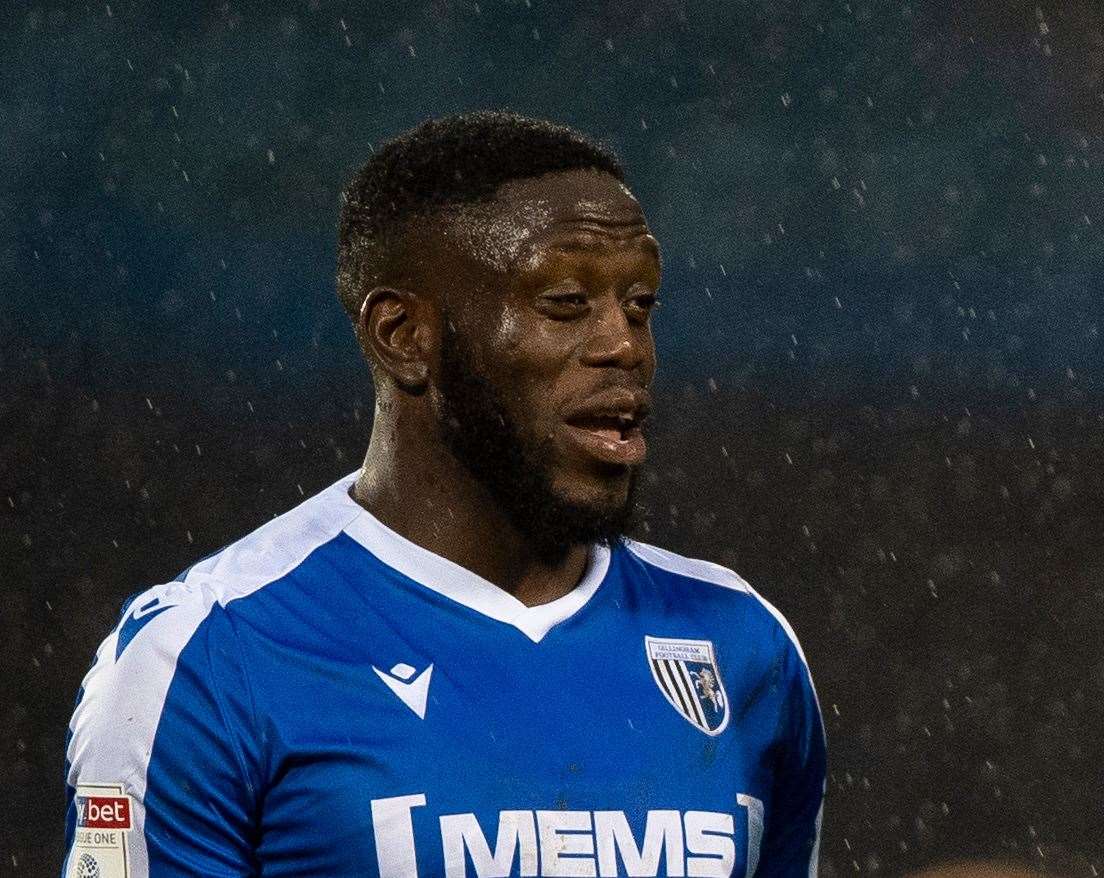 Gillingham striker John Akinde scored his fourth of the season on Saturday