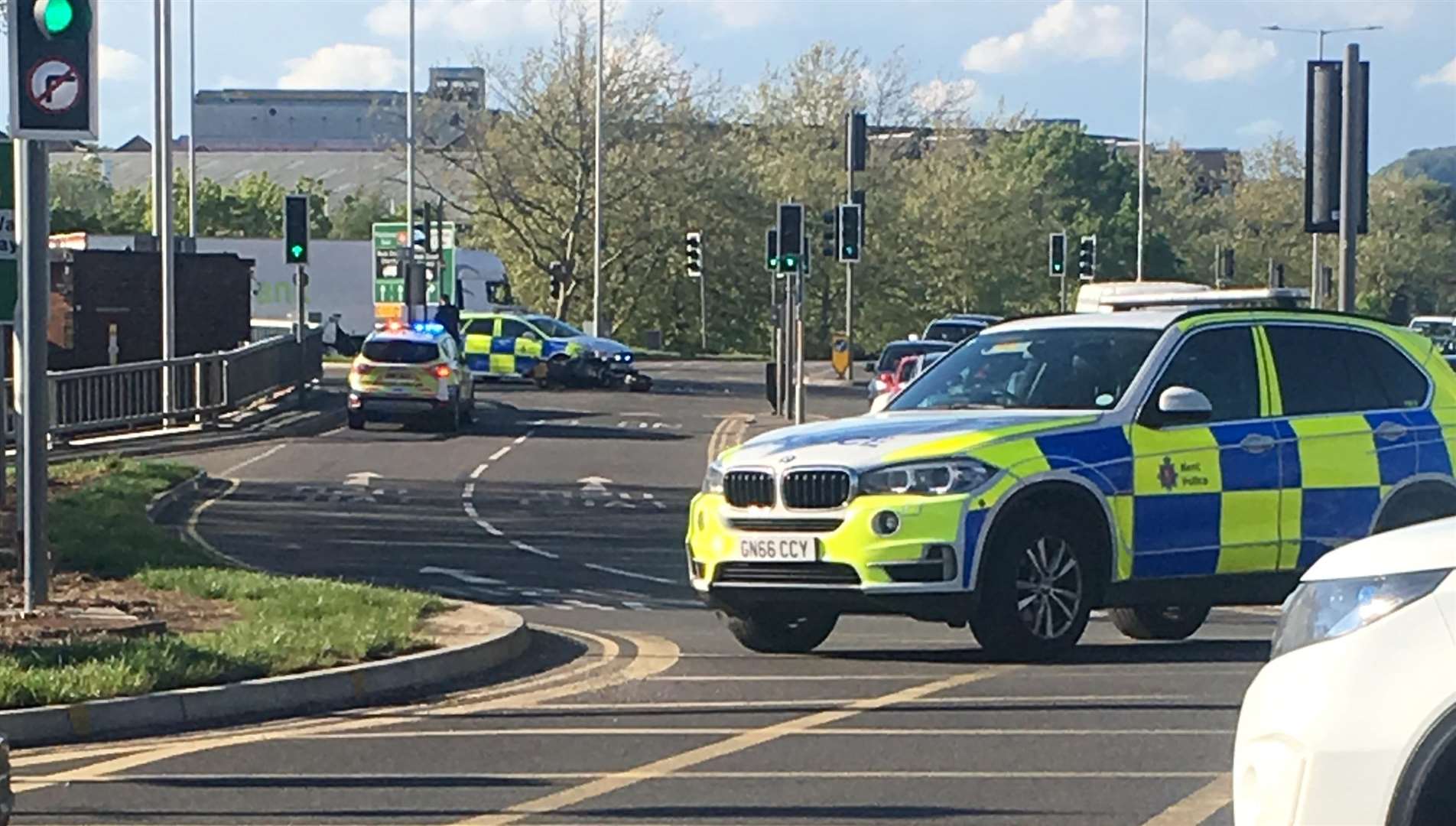 Police at the scene in Fairmeadow, Maidstone