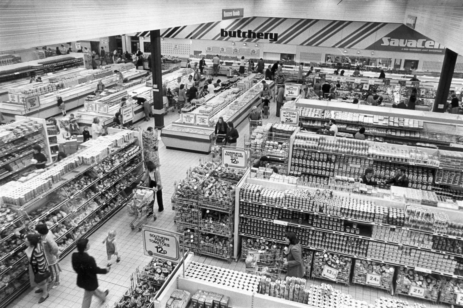 Inside the Sava centre in Hempstead Valley, Gillingham, in October 1979