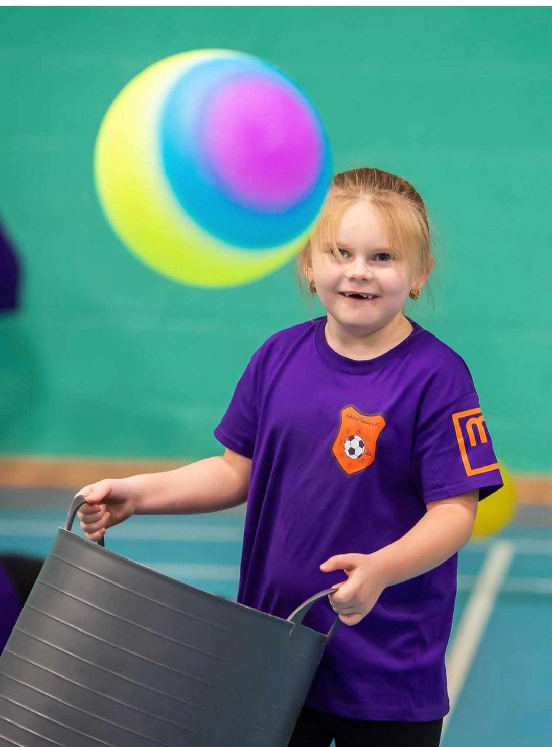 A youngster having fun at Ashford Sensory Football Club. Picture: Ian Scammell