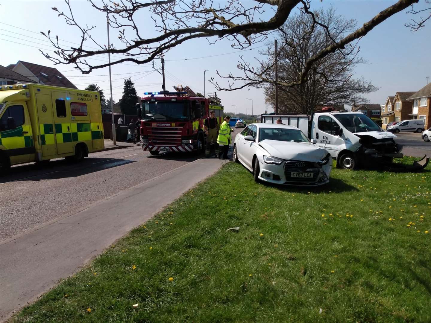Police, paramedics and the fire service were called to Queenborough Road, Halfway. Picture: George Poule