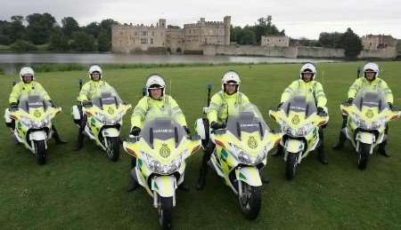 The motorbikes will be based at Maidstone, Dover, Dartford and Sevenoaks